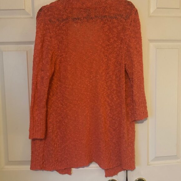 Women's Orange Lightweight Cardigan - Picture 4 of 5